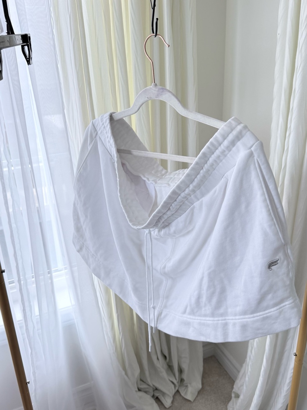 Fabletics White Drawstring Mini Skirt